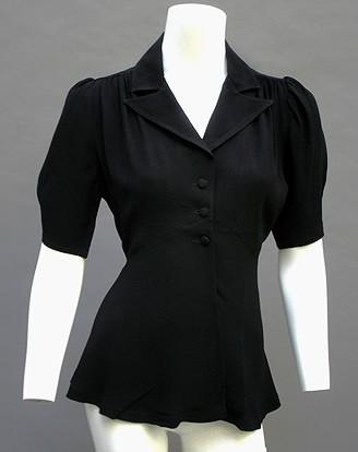 70S OSSIE CLARK
NOIR MOSS CREPE TOP
6